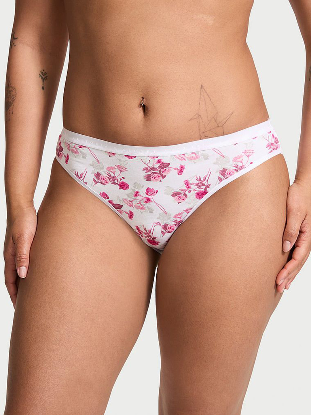 

Victoria's Secret Women Floral Printed Bikini Briefs, White