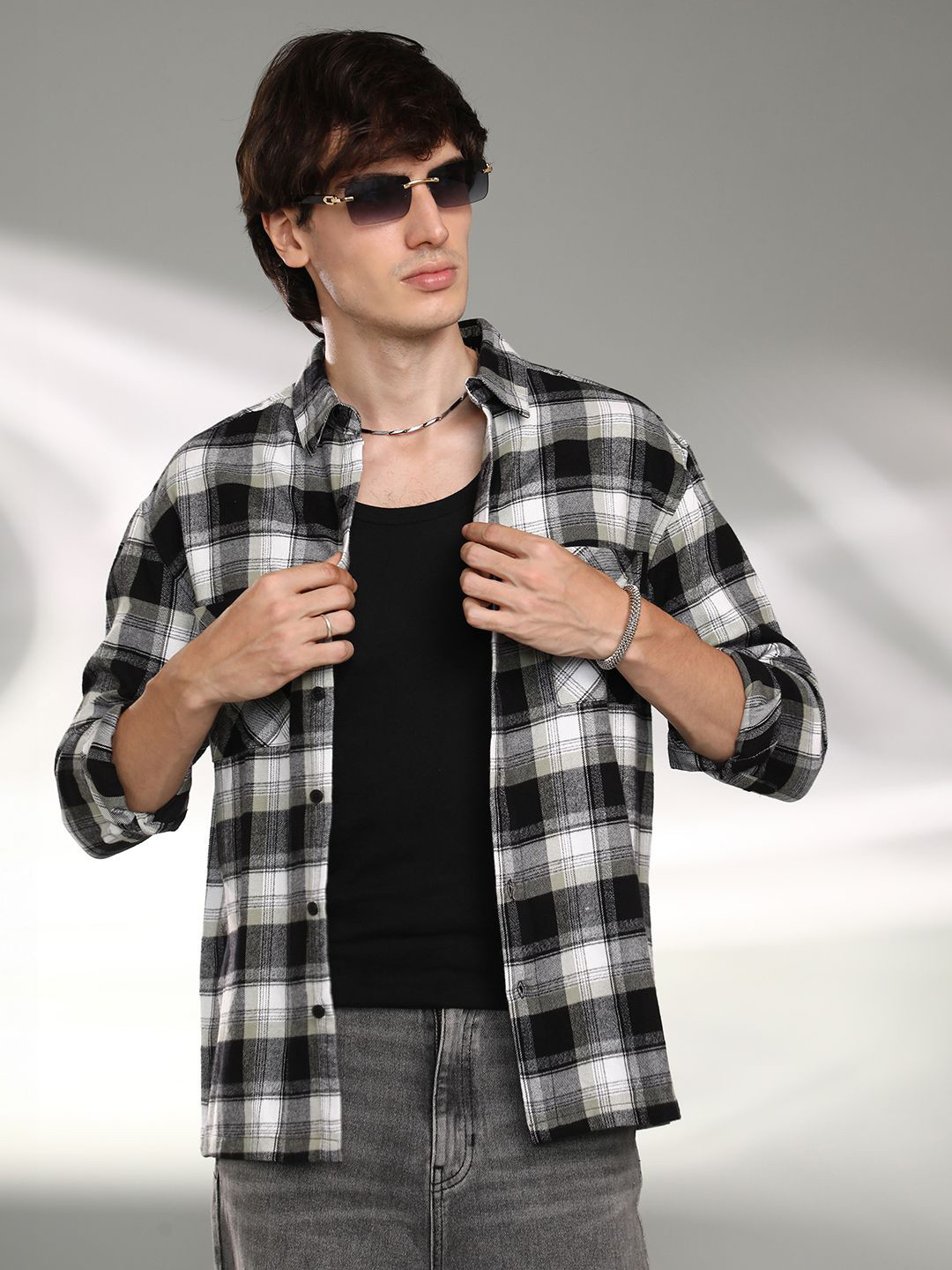 

Campus Sutra Men Comfort Spread Collar Tartan Checked Cotton Casual Shirt, Multi