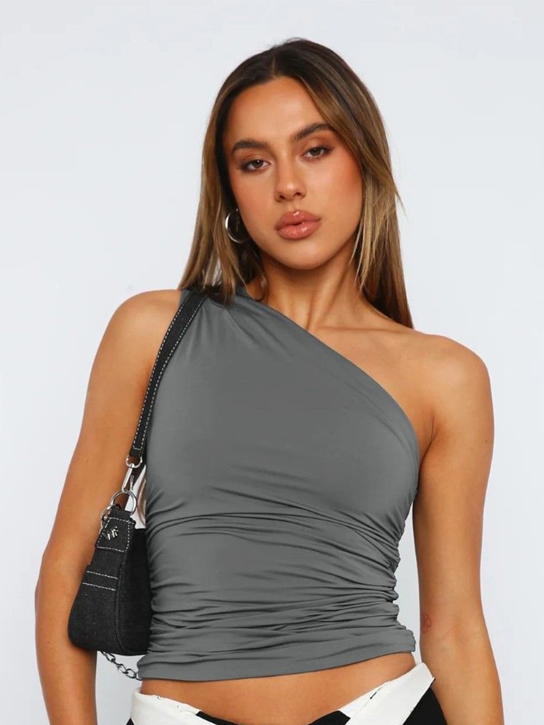 

StyleCast Off-Shoulder Top, Grey