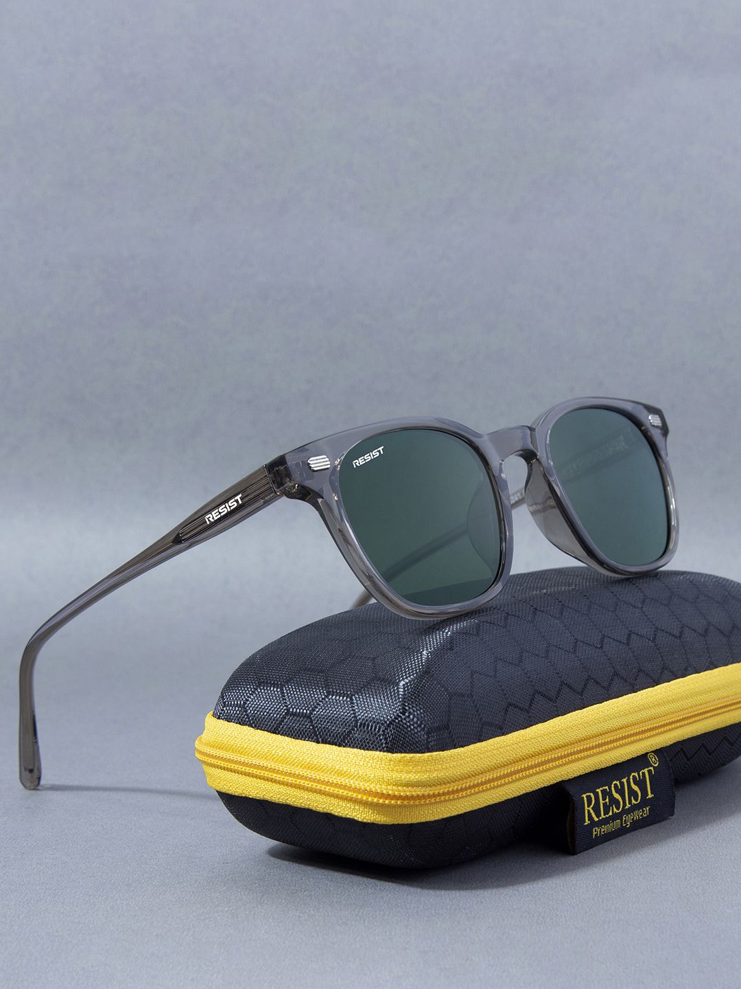 

RESIST EYEWEAR Unisex Wayfarer Sunglasses with UV Protected Lens FLIGHT BROWN GREEN3, Green
