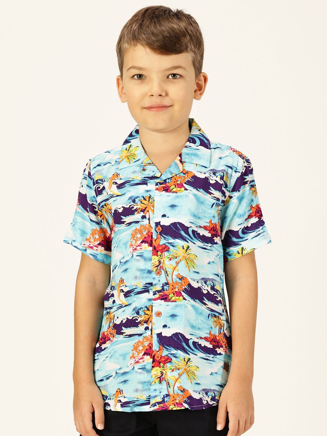 

Killer Boys Premium Opaque Printed Casual Shirt, Blue