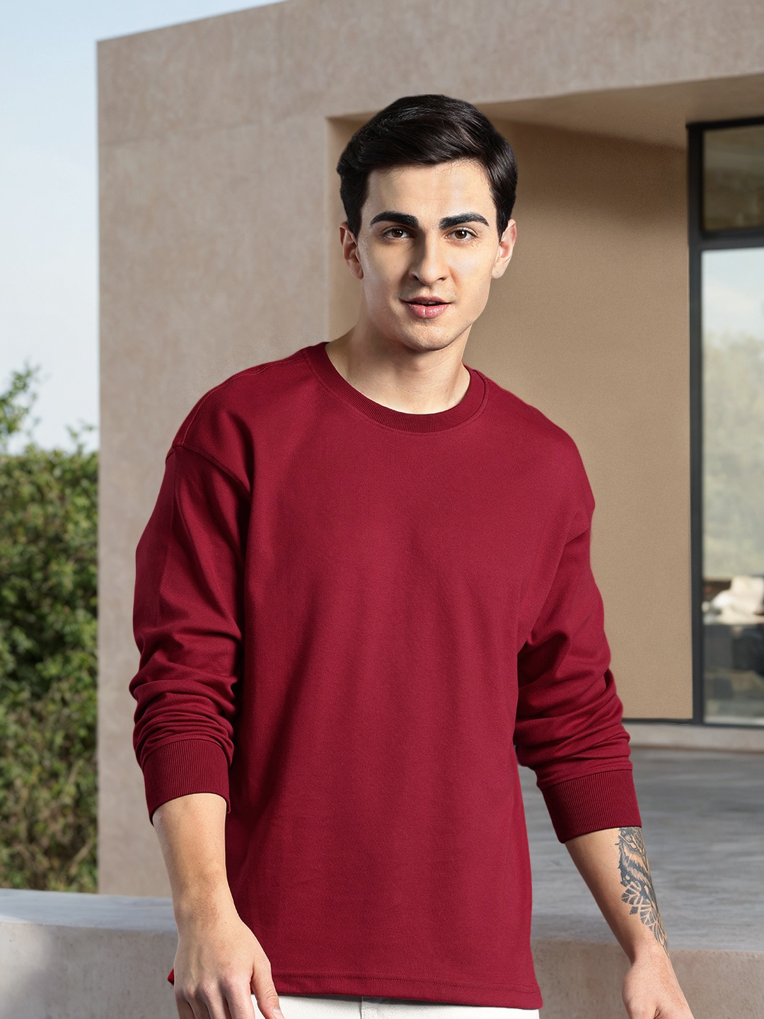 

M&H Easy Regular Fit Sweatshirt, Maroon