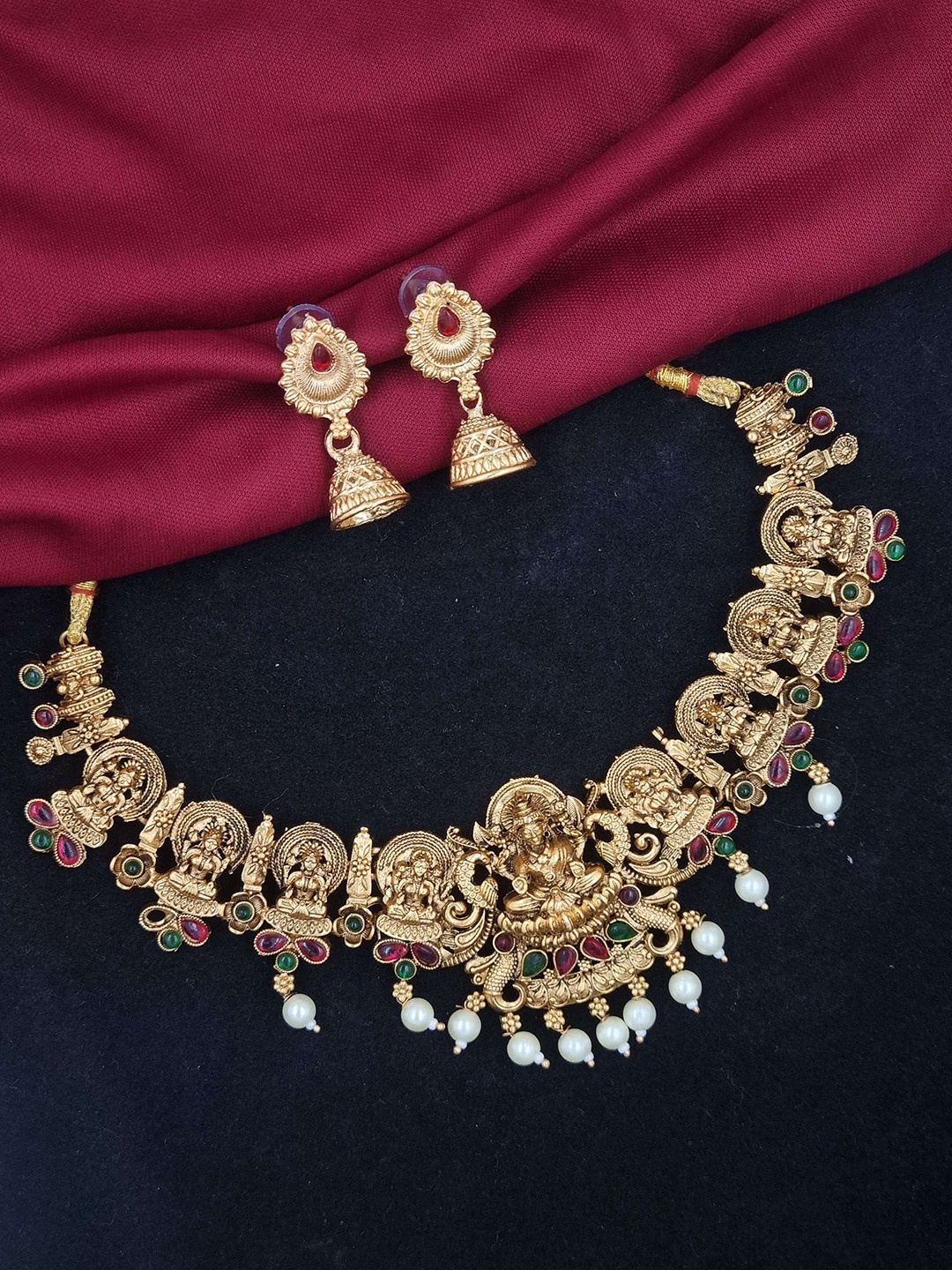 

Anouk Gold-Plated Stone Studded Jewellery Set