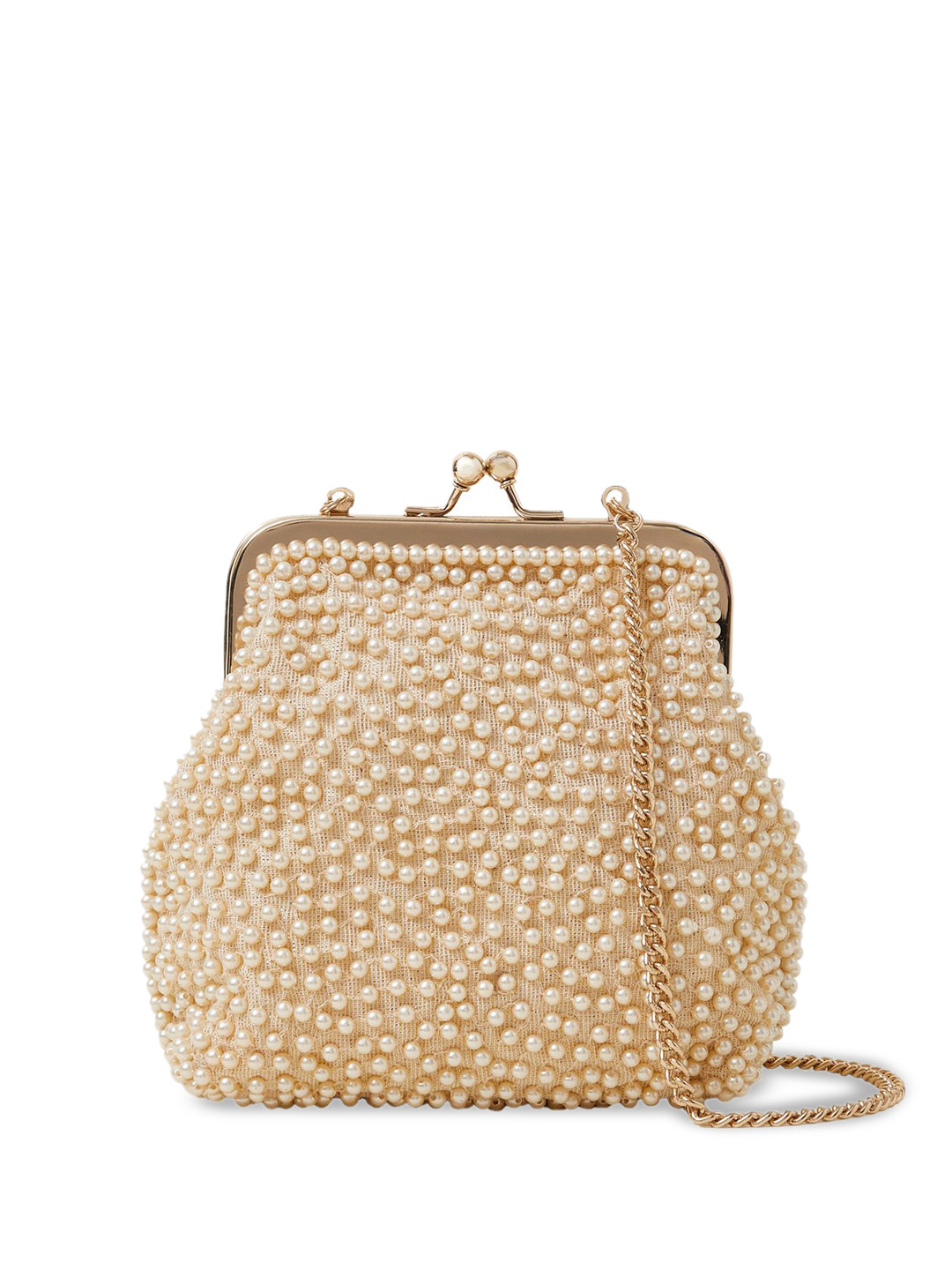 

Accessorize Embellished Bucket Sling Bag, White