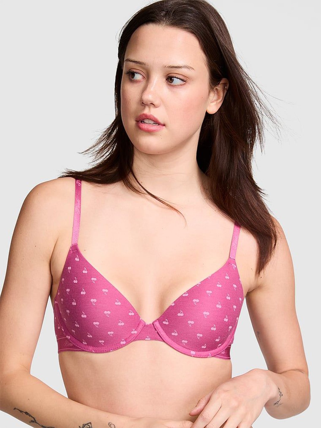 

Victoria's Secret Graphic Full Coverage Underwired Lightly Padded Everyday Bra, Pink