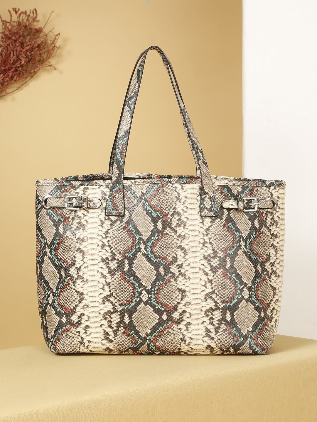 

HATS OFF ACCESSORIES Animal Leather Shopper Sling Bag, Grey