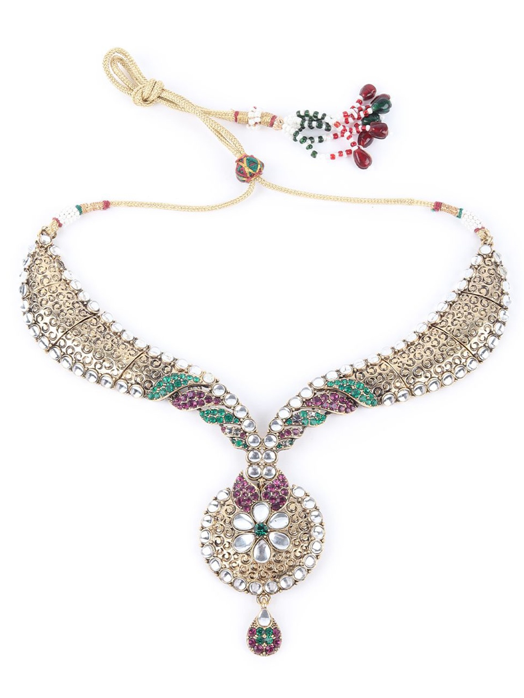 

ODETTE Stone Studded Choker Necklace, Gold