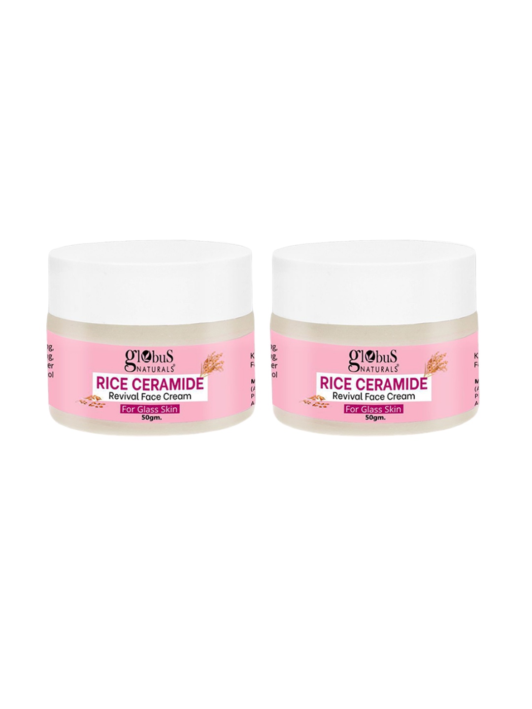

Globus naturals Rice Ceramide Set Of 2 Revival Face Cream -50g each, White