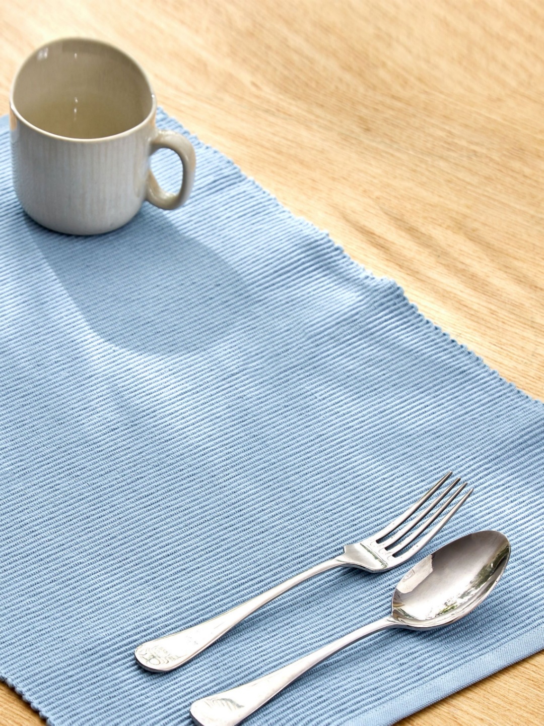 

Home Centre Drake Blue Cotton Ribbed Table Placemats