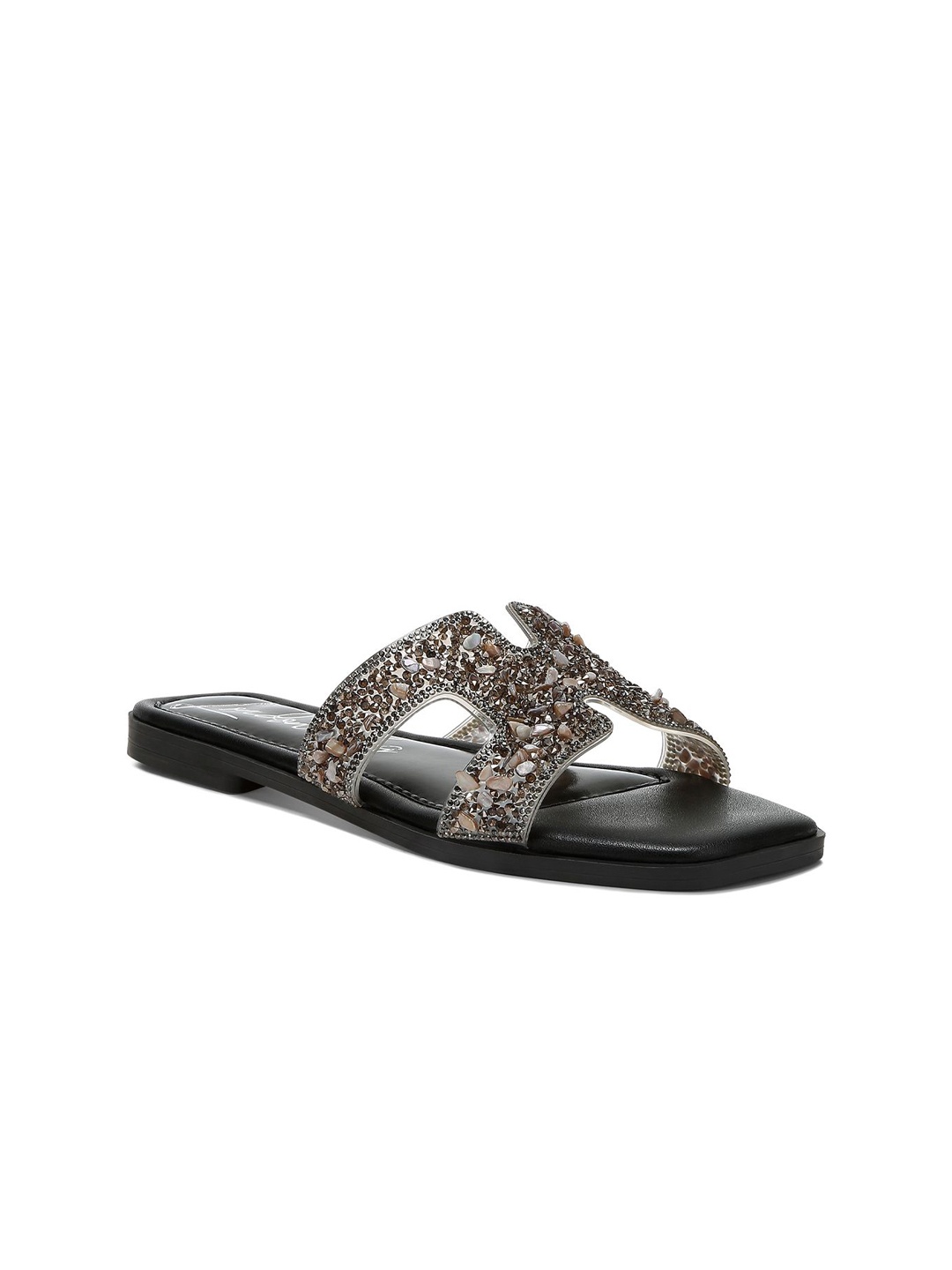 

London Rag Women Open Toe Flats, Black