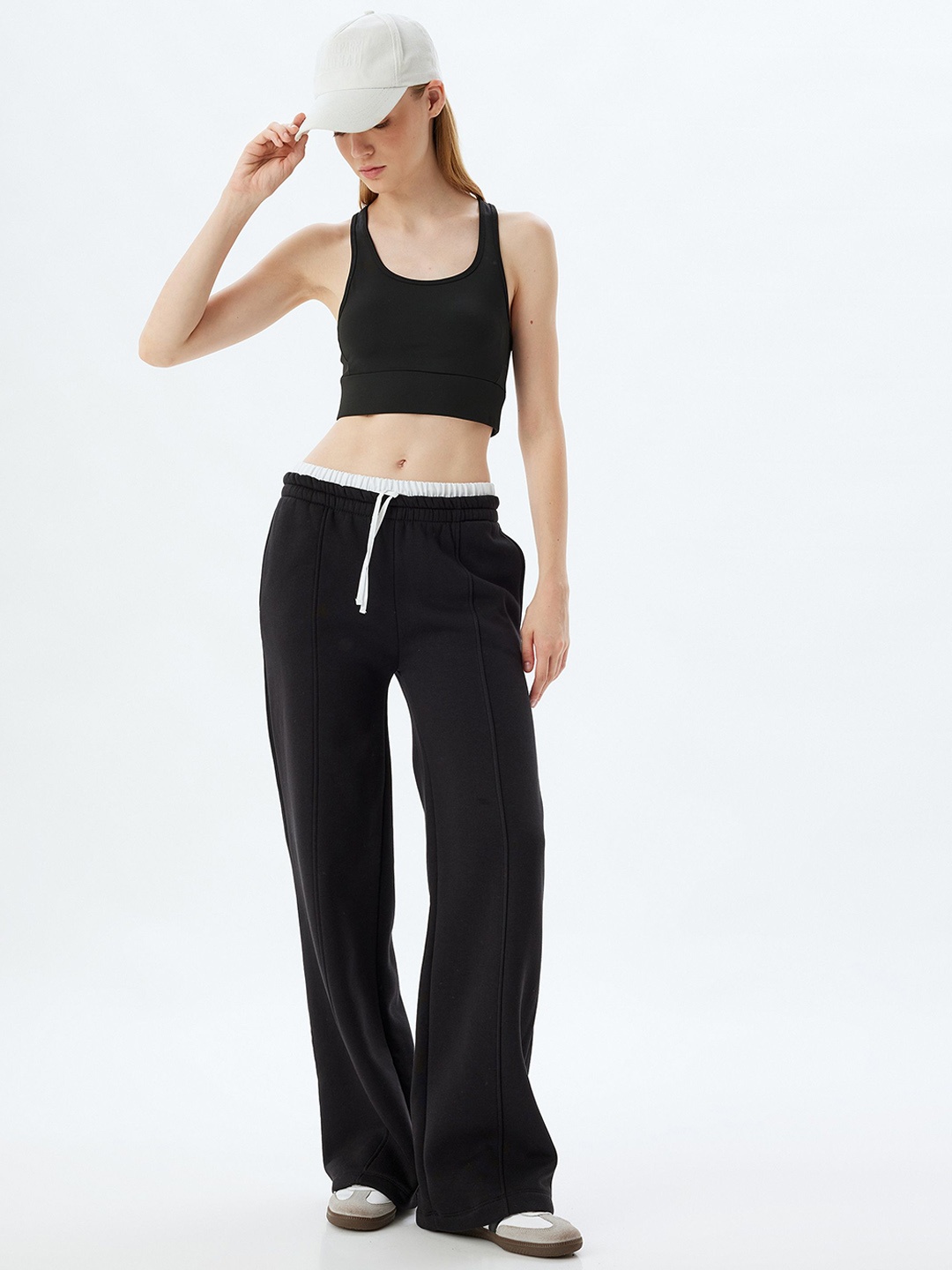 

Koton Women Mid-Rise Track Pants, Black