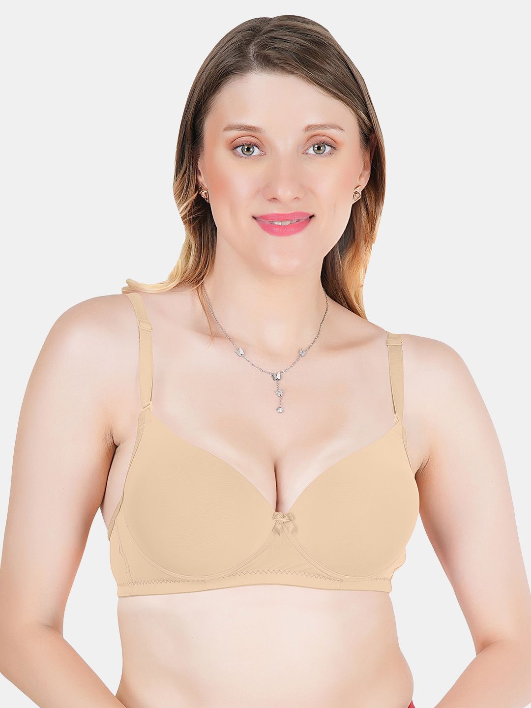 

Joomie Medium Coverage Heavily Padded T-Shirt Bra, Beige