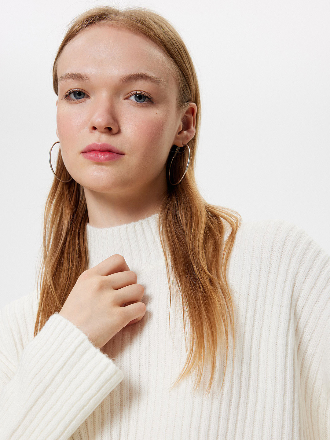 

Koton Women Striped Pullover, Beige