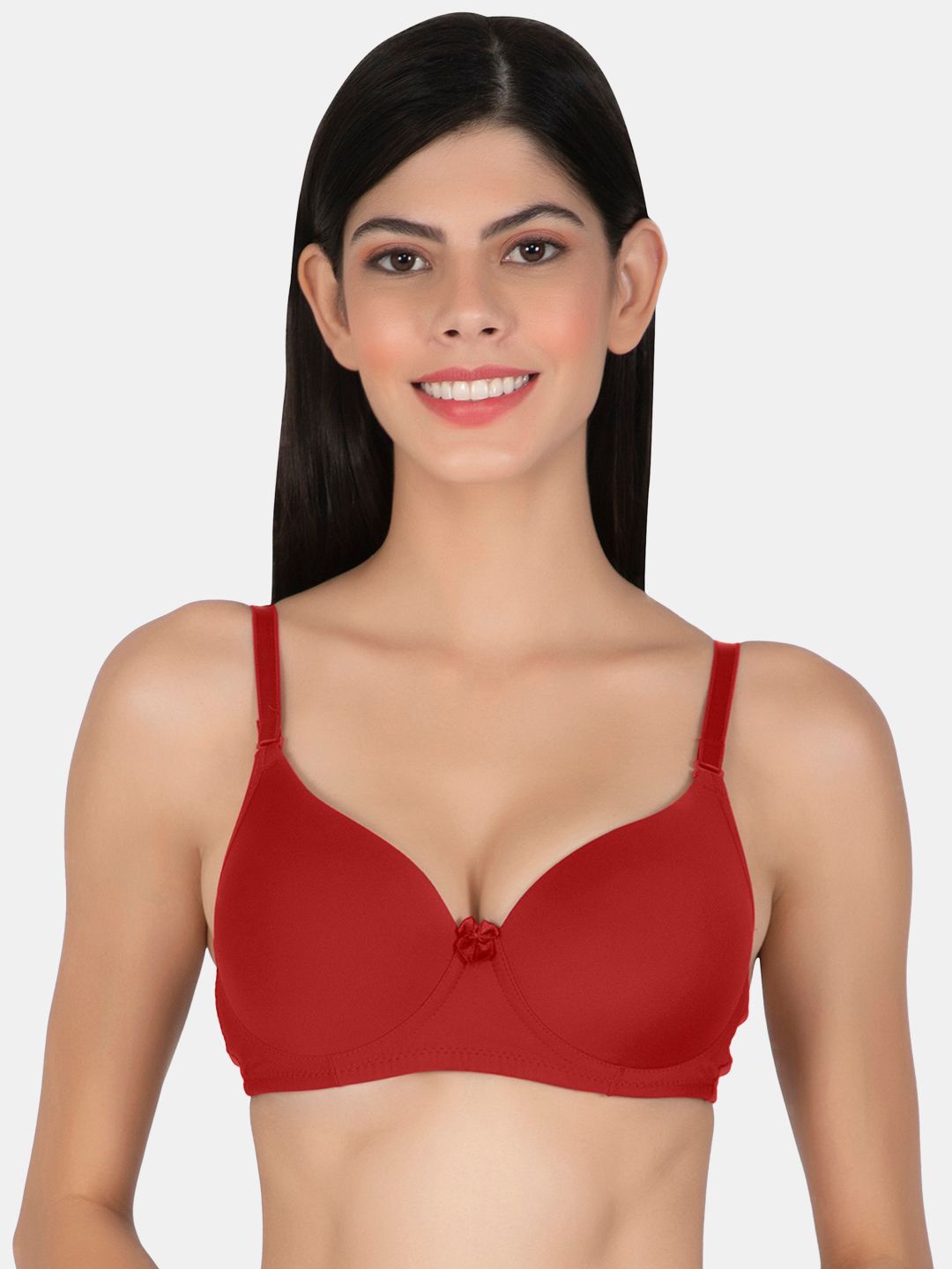 

Joomie Women Medium Coverage Underwired Heavily Padded Push-Up Bra, Red