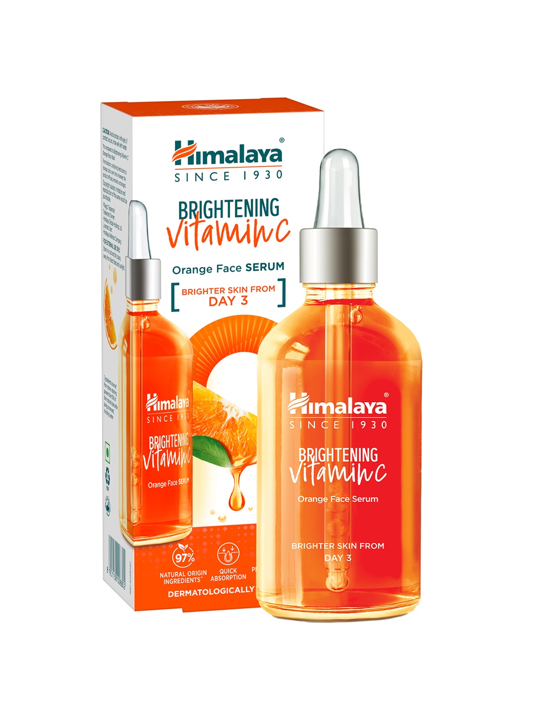 

Himalaya Brightening Vitamin C Orange Face Serum with Niacinamide - 30 ml