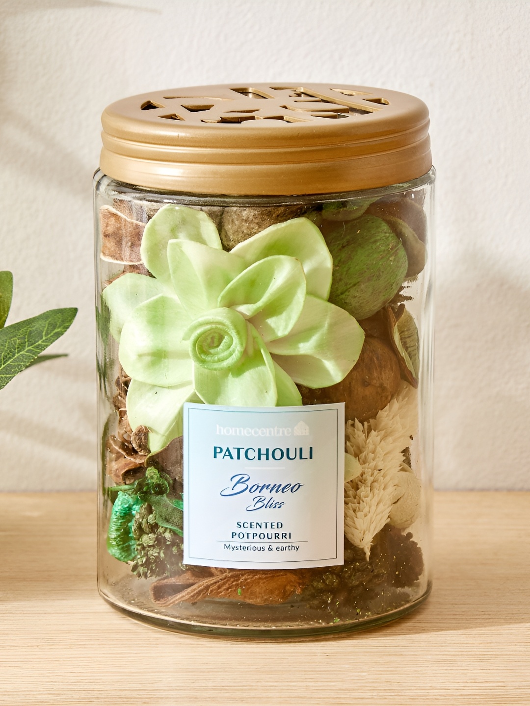 

Home Centre Redolence Green & Transparent Dried Flowers Jar Potpourri