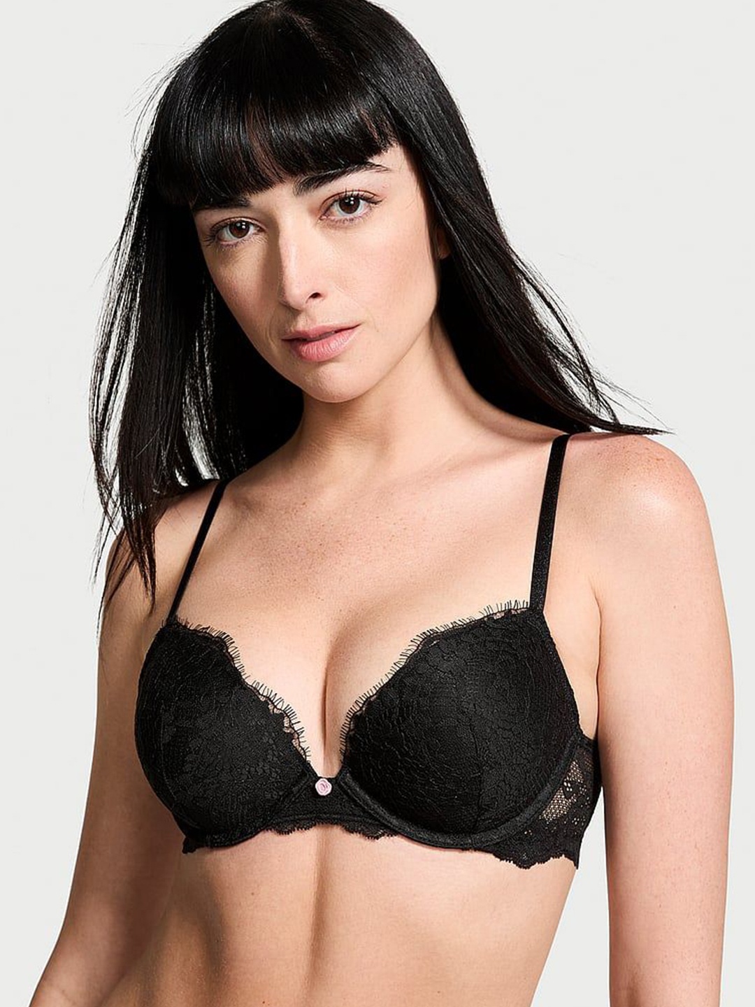

Victoria's Secret Bra Medium Coverage Underwired Heavily Padded, Black