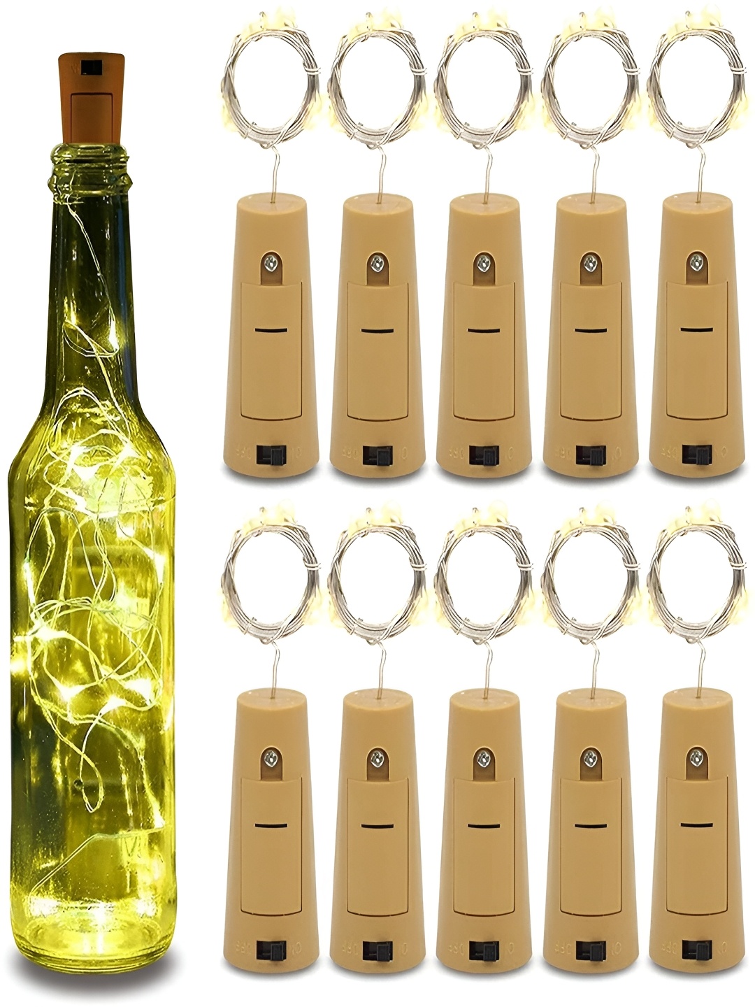 

Home Delight Yellow 10 Pieces Rice Shaped String Lights