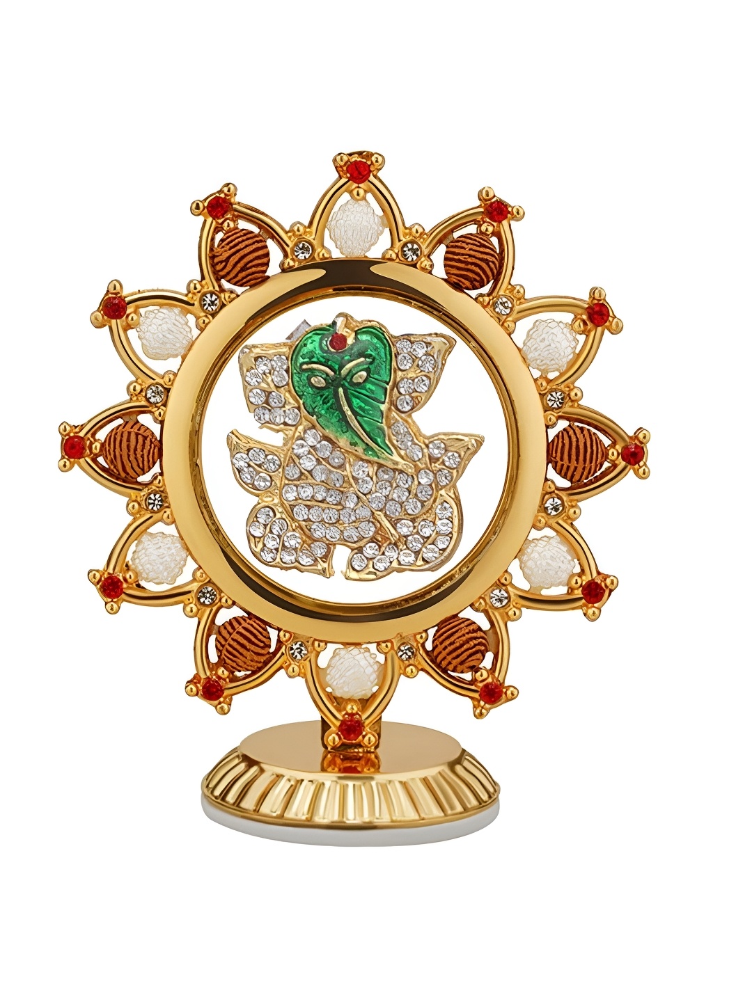 

INTERNATIONAL GIFT Lord Ganesh Idol Car Dashboard Showpiece, Gold