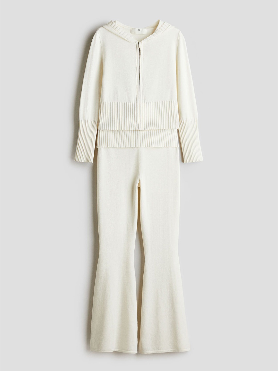 

H&M 2-Piece Fine-Knit Set, White