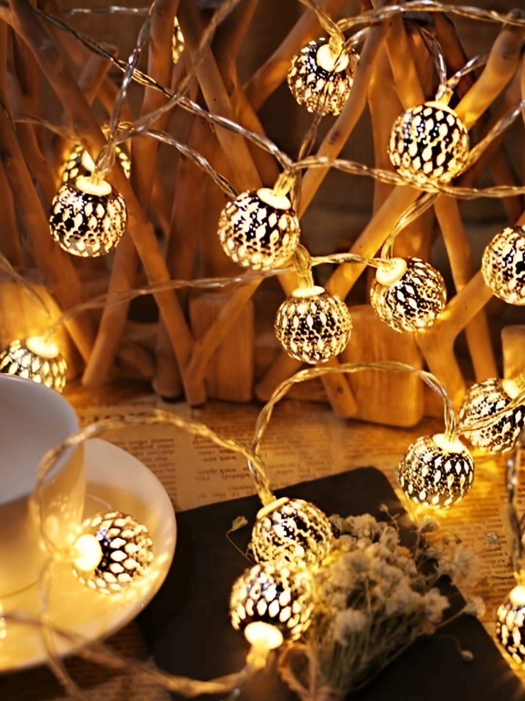 

Home Delight Yellow Ball Shape String Lights