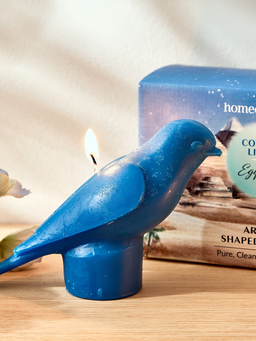 

Home Centre Redolence Blue Egyptian Blue Cotton Linen Scented Pillar Candle