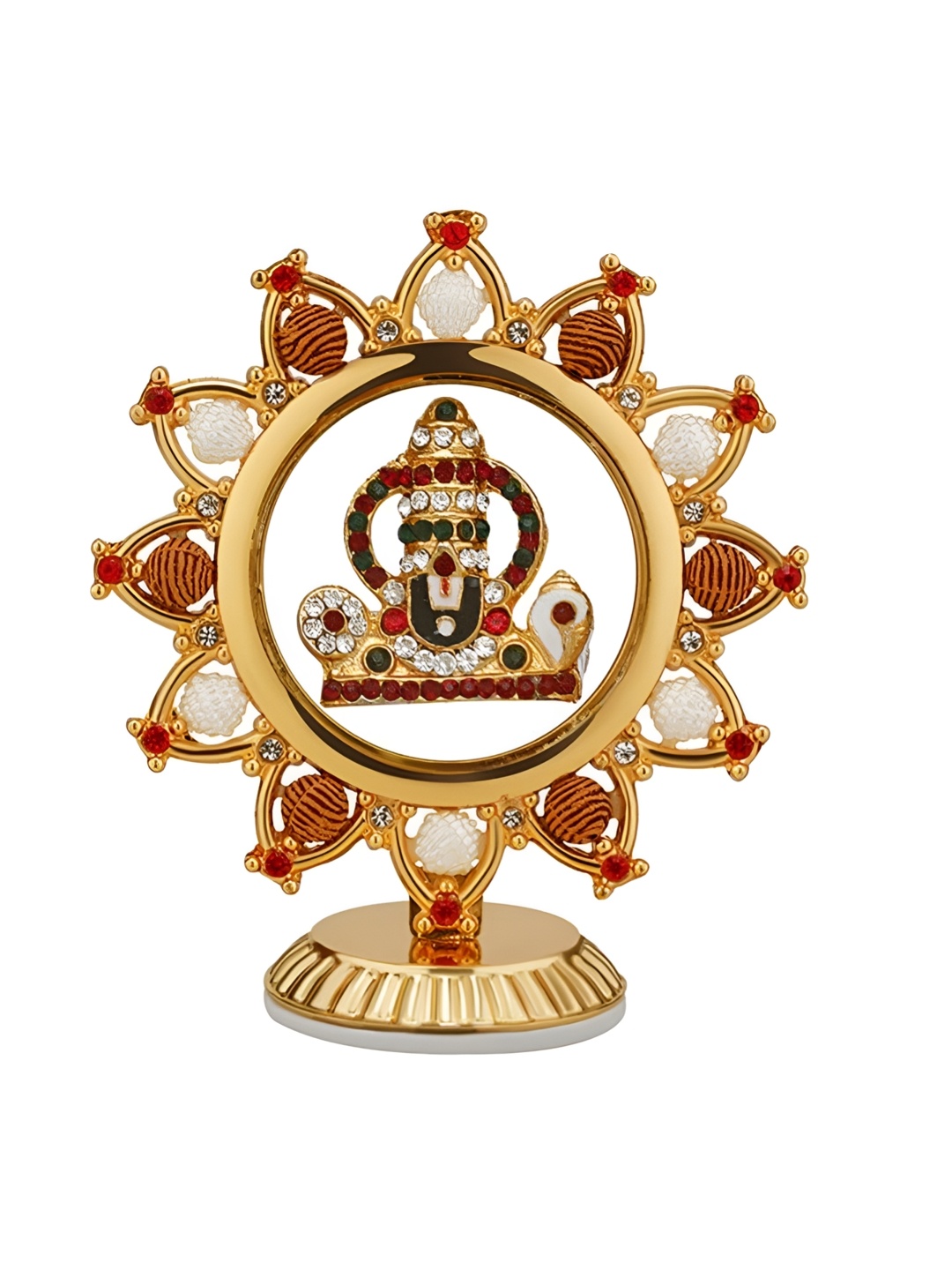 

INTERNATIONAL GIFT Gold-Toned & Red Religious Idol Showpiece