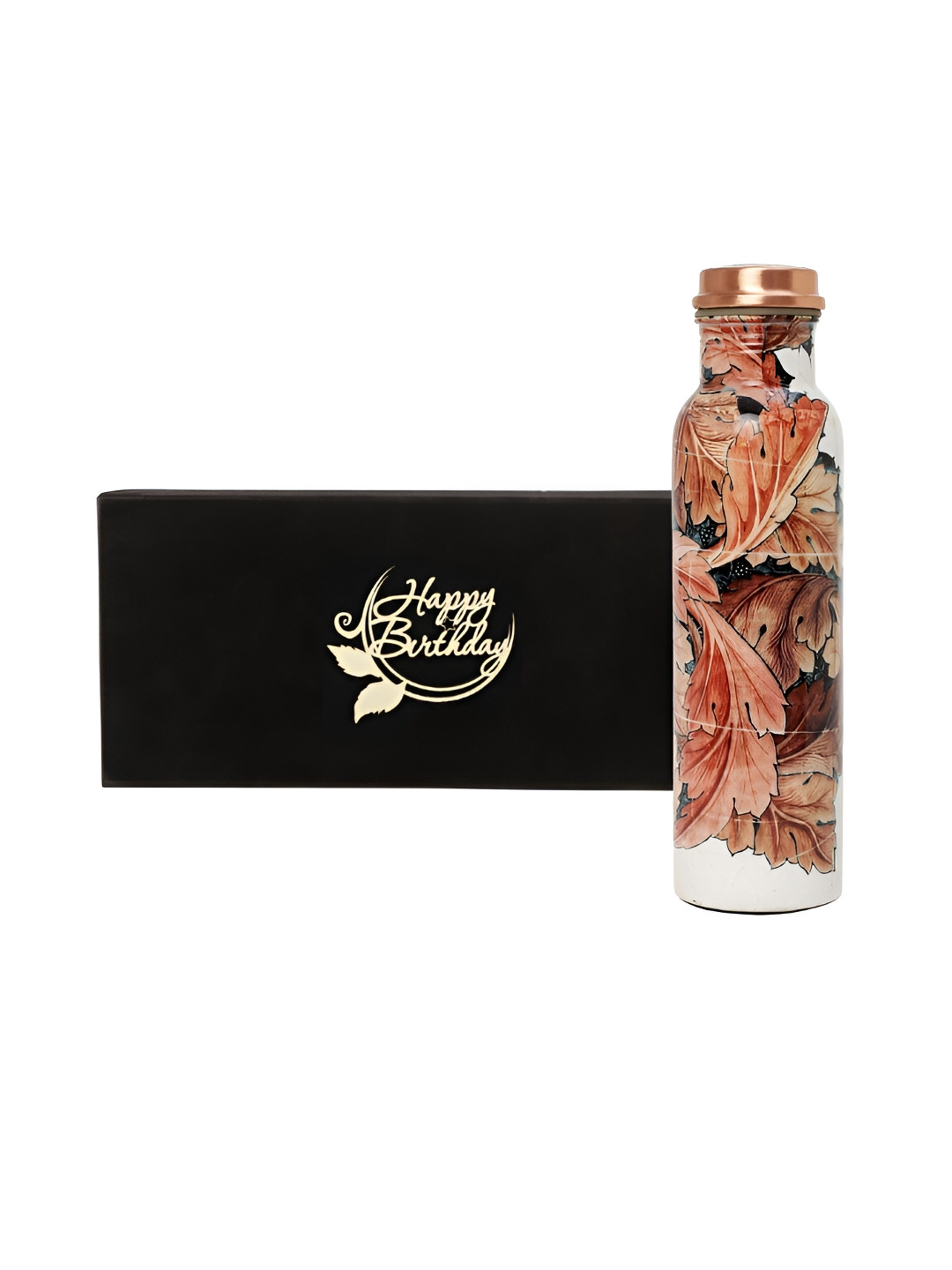 

INTERNATIONAL GIFT Brown & Blue Copper Printed Water Bottle 1L
