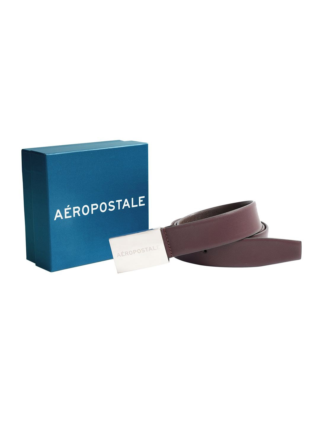 

Aeropostale Men Push Pin Closure Textured Casual Belt, Brown