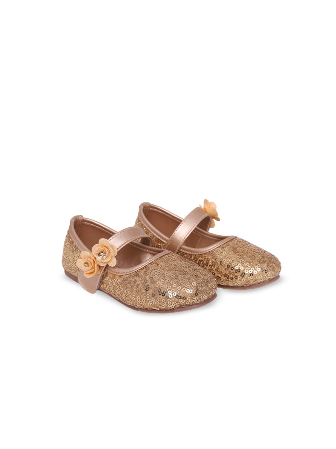 

Minesole Girls Embellished Ballerinas Flats, Gold