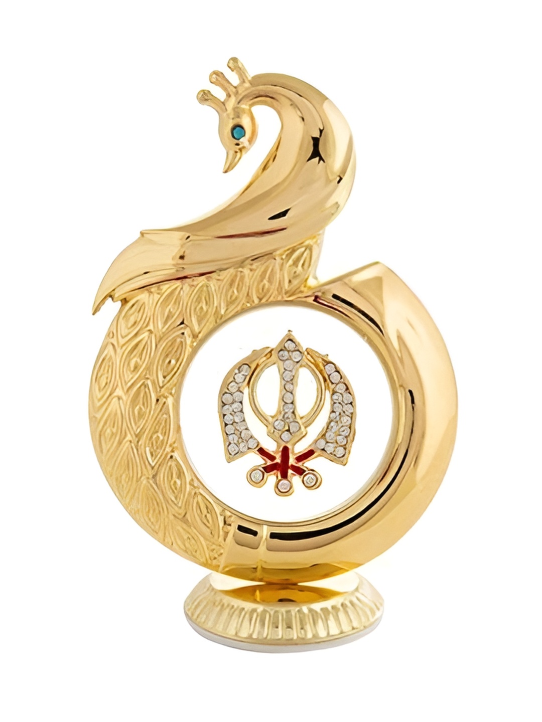 

INTERNATIONAL GIFT Gold-Toned & Red Religious Idol Showpiece