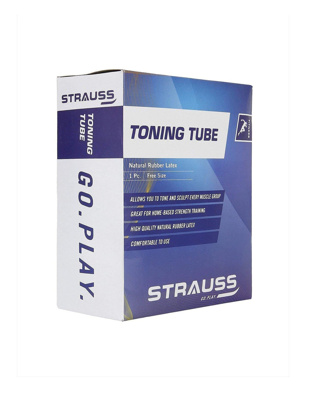 

STRAUSS Pack of 2 Double Toning Tube Workout Accessories, Grey