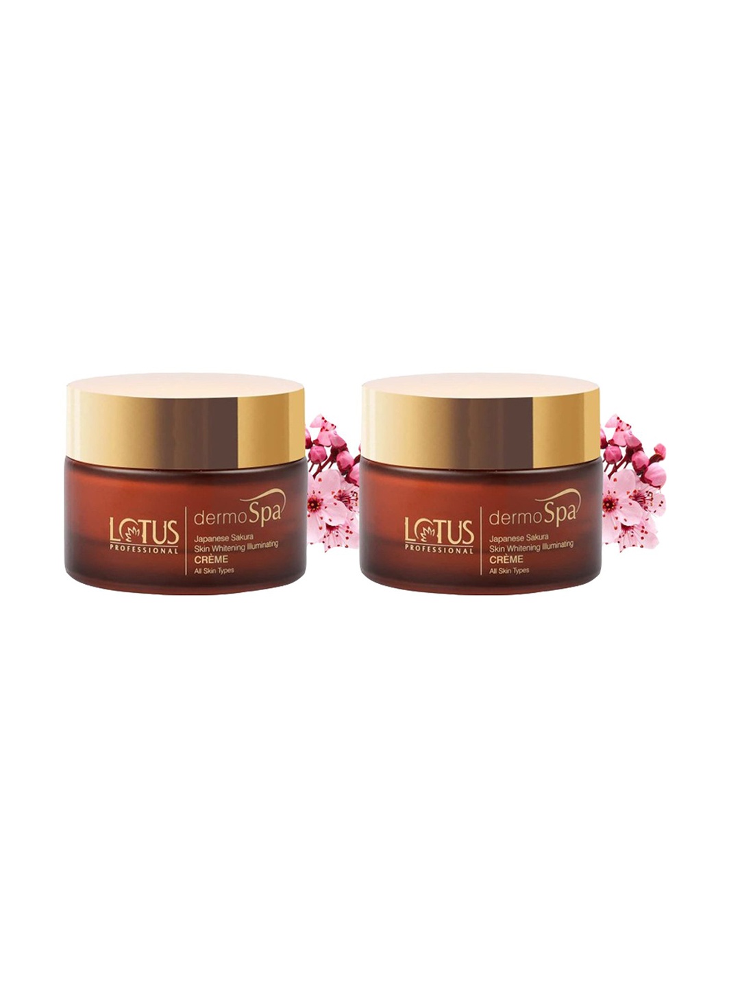 

Lotus Professional Dermospa Set Of 2 Skin Whitening Illuminating Creme -50gEach, Coffee brown