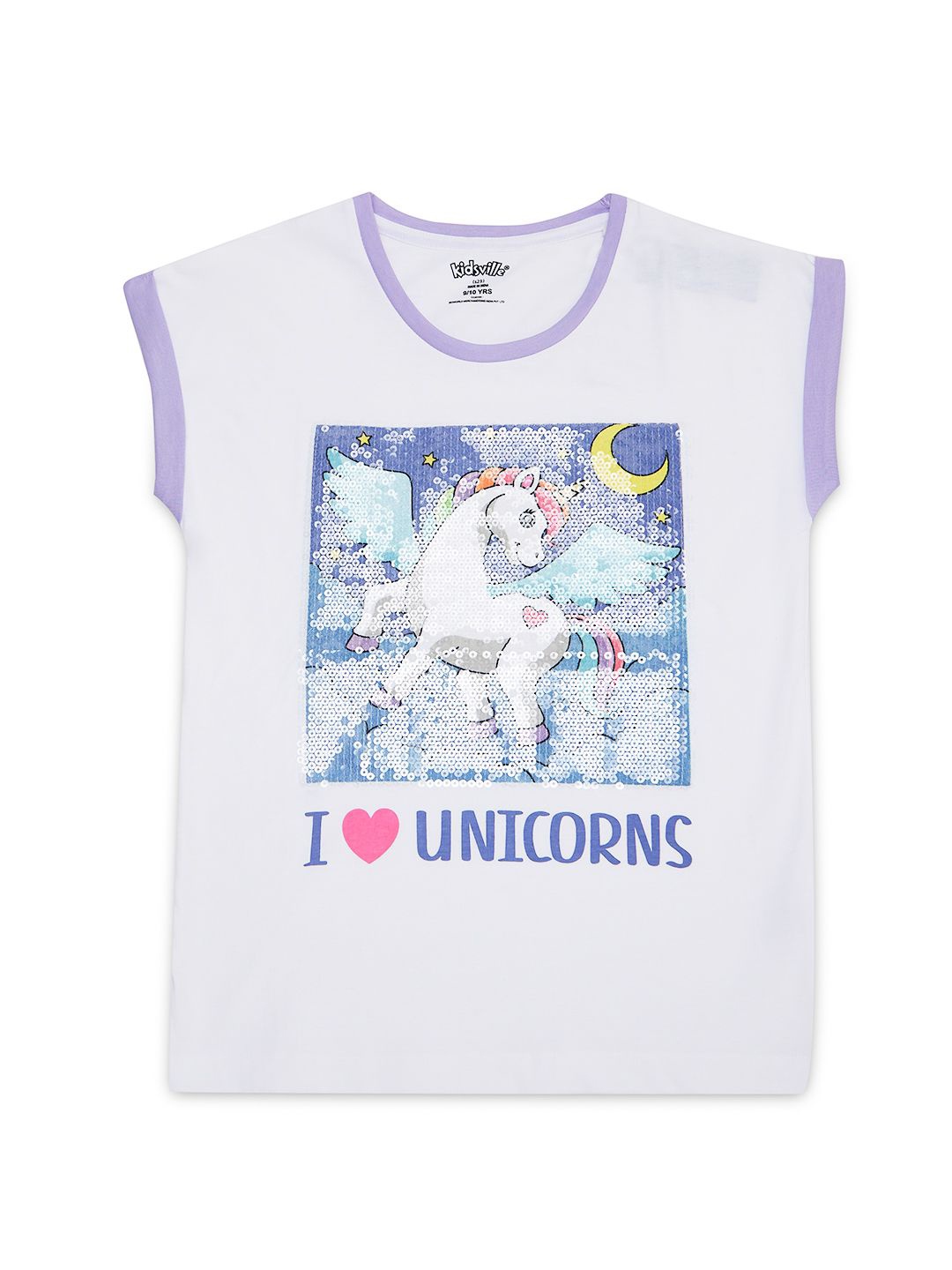 

BAESD Print Extended Sleeves Cotton Top, White