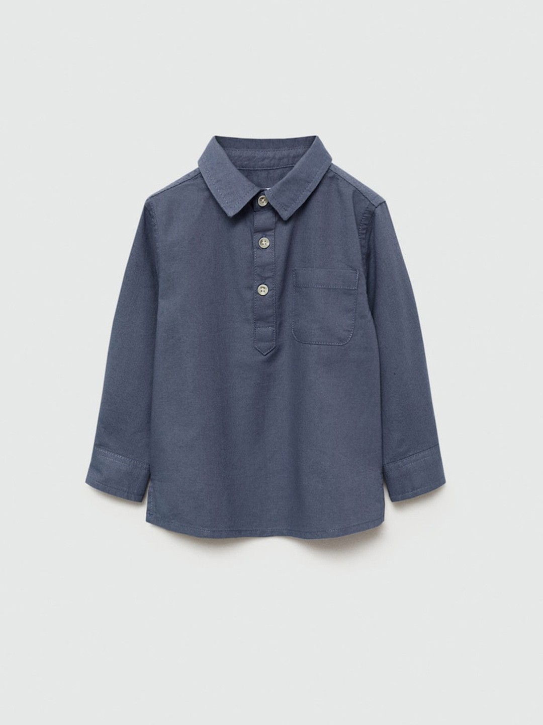 

Mango Kids Boys Pure Cotton Casual Shirt, Navy blue