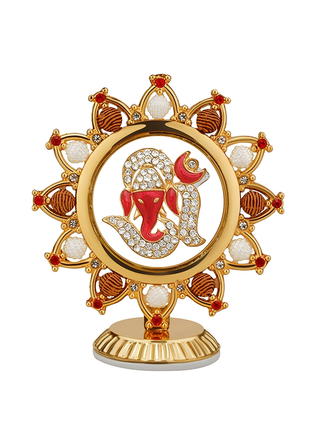 

INTERNATIONAL GIFT Gold-Toned & Red Religious Idol Showpiece