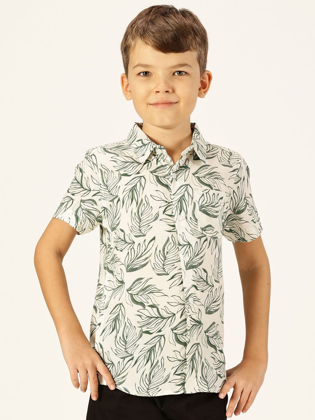 

Killer Boys Premium Floral Opaque Printed Casual Shirt, White