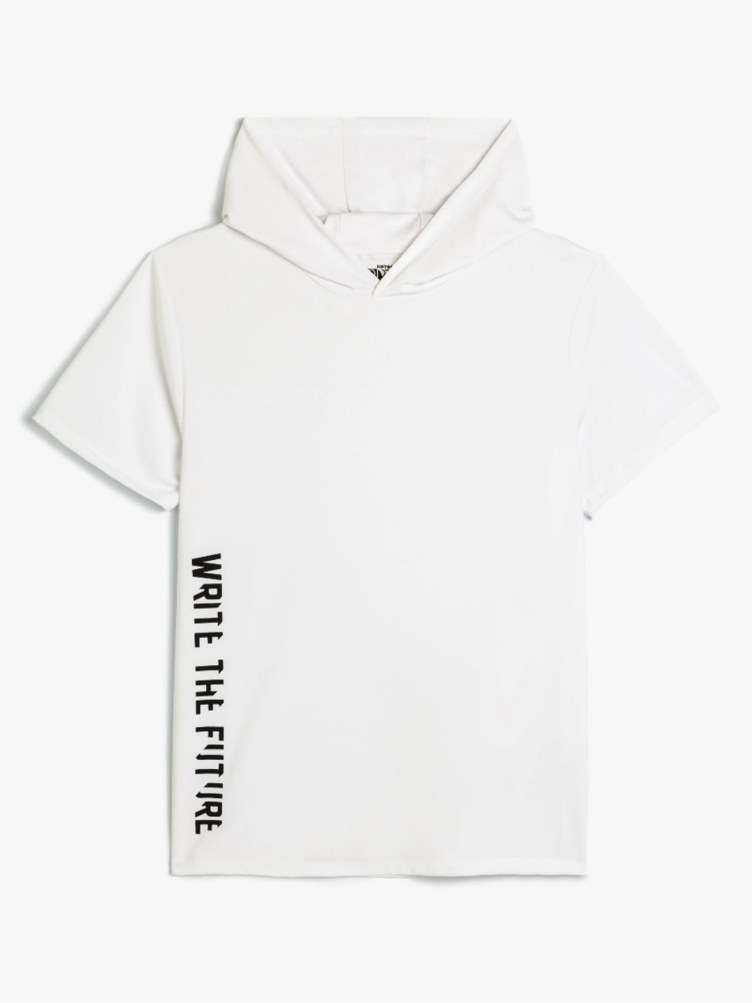 

Koton Men Typography Printed Hood Oversized T-Shirt, White