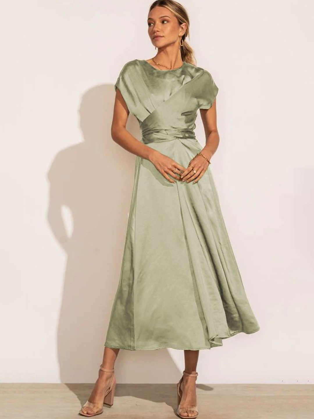 

StyleCast Solid Maxi Midi Dress, Green