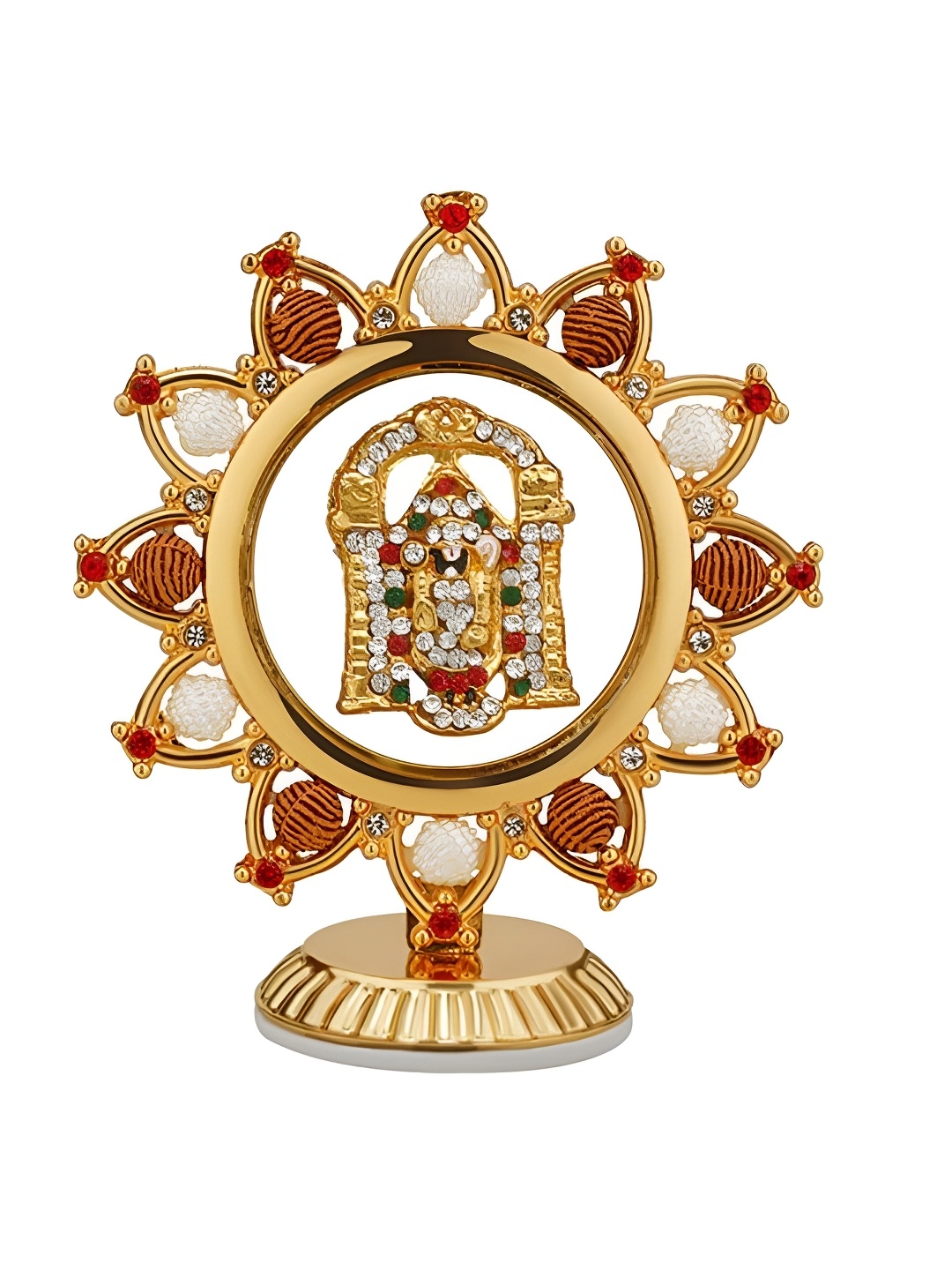 

INTERNATIONAL GIFT Gold-Toned & Red Religious Idol Showpiece