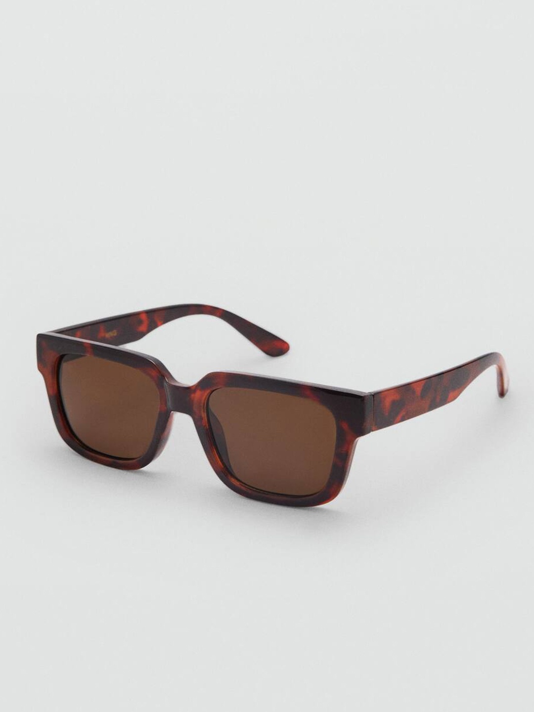 

MANGO Women Square Sunglasses with UV Protected Lens 77994434, Brown