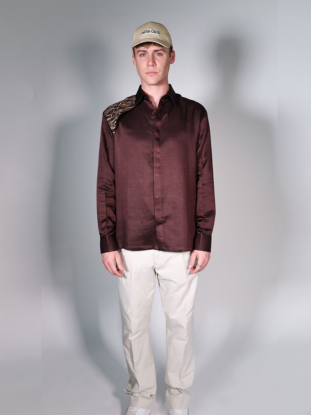 

Arya Giri Men Opaque Casual Shirt, Brown