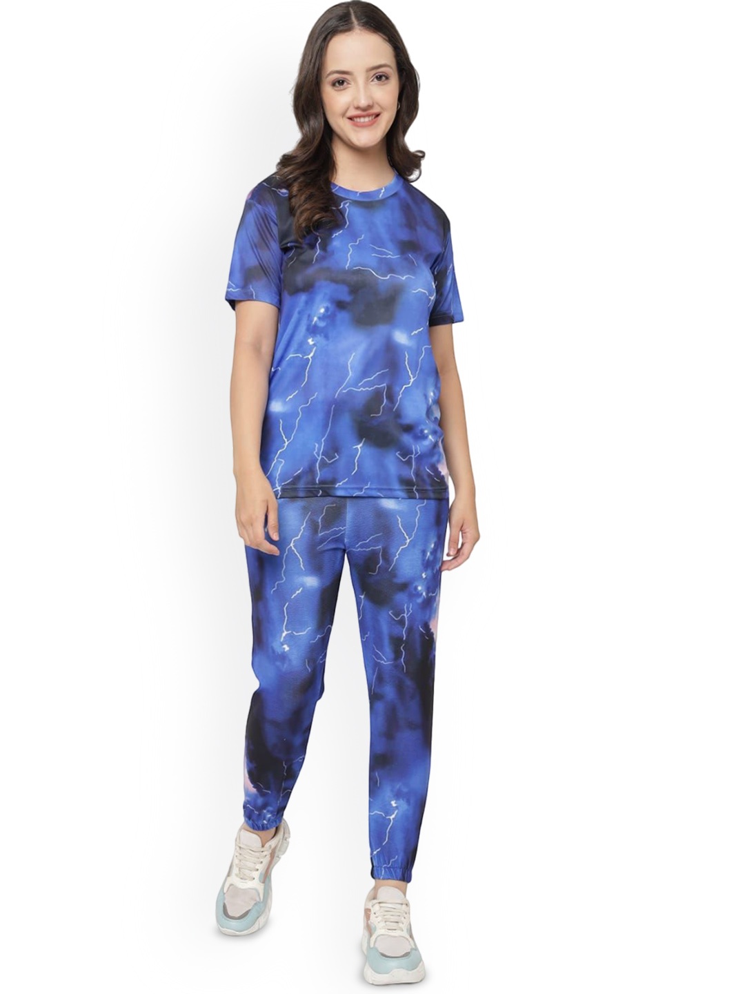 

shriez Dyed T-Shirt With Joggers, Blue