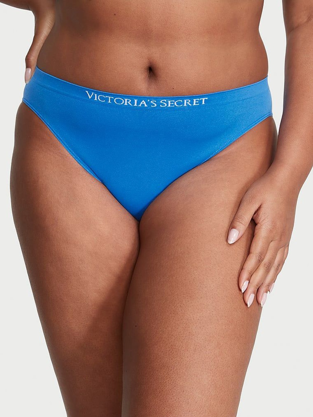 

Victoria's Secret Women Mid-Rise Seamless Bikini Briefs, Blue