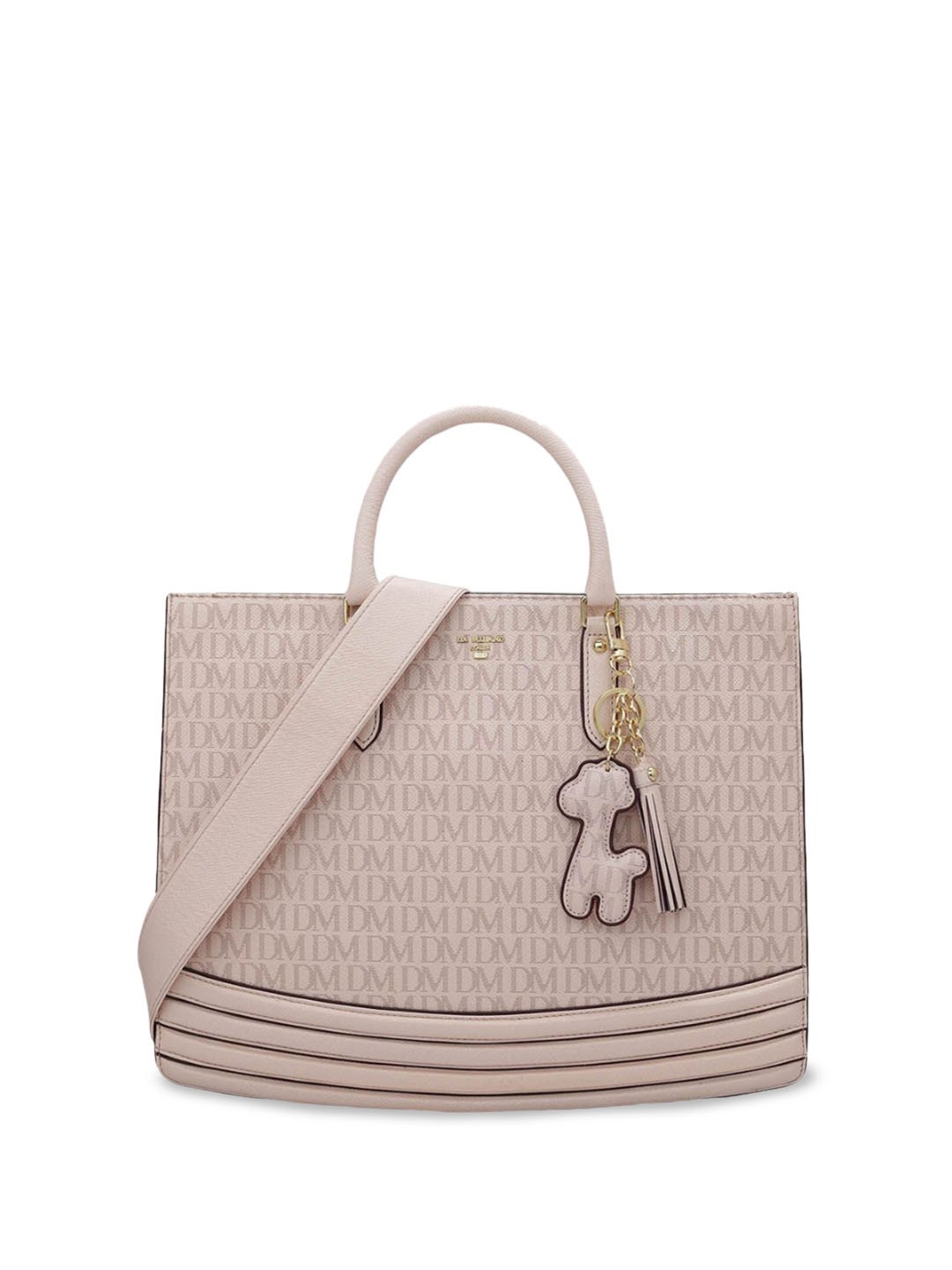 

Da Milano Textured Leather Swagger Handheld Bag with Quilted, Pink