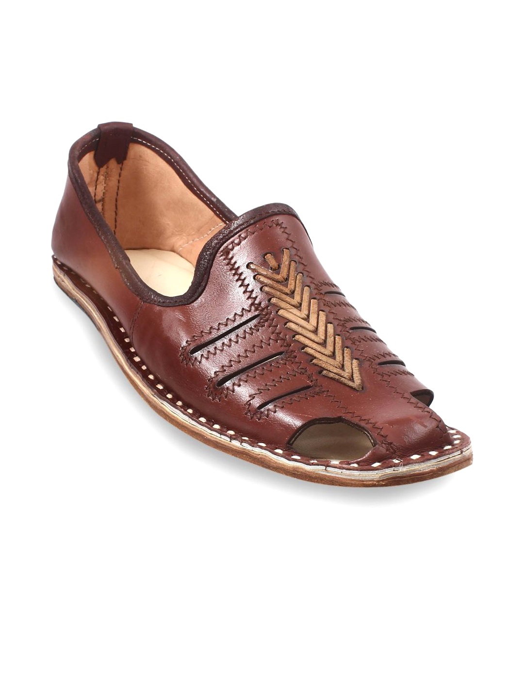 

Apratim Men Ethnic Mojaris Flats, Brown