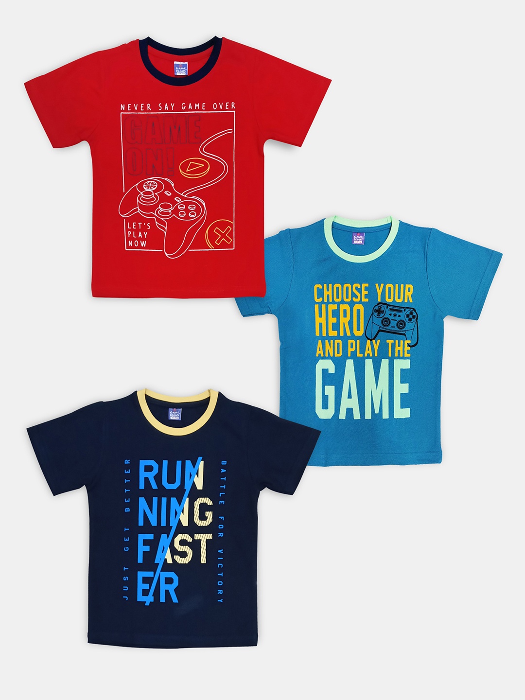

Here&Now X Game Begins Boys Set of 3 Assorted Printed T-shirts