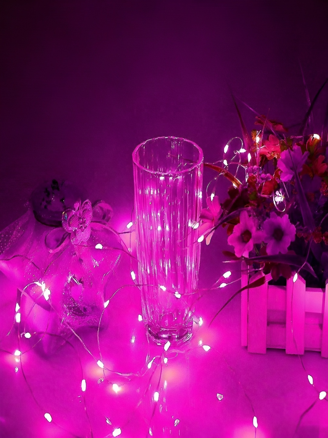 

Home Delight Pink Rice Shape String Lights