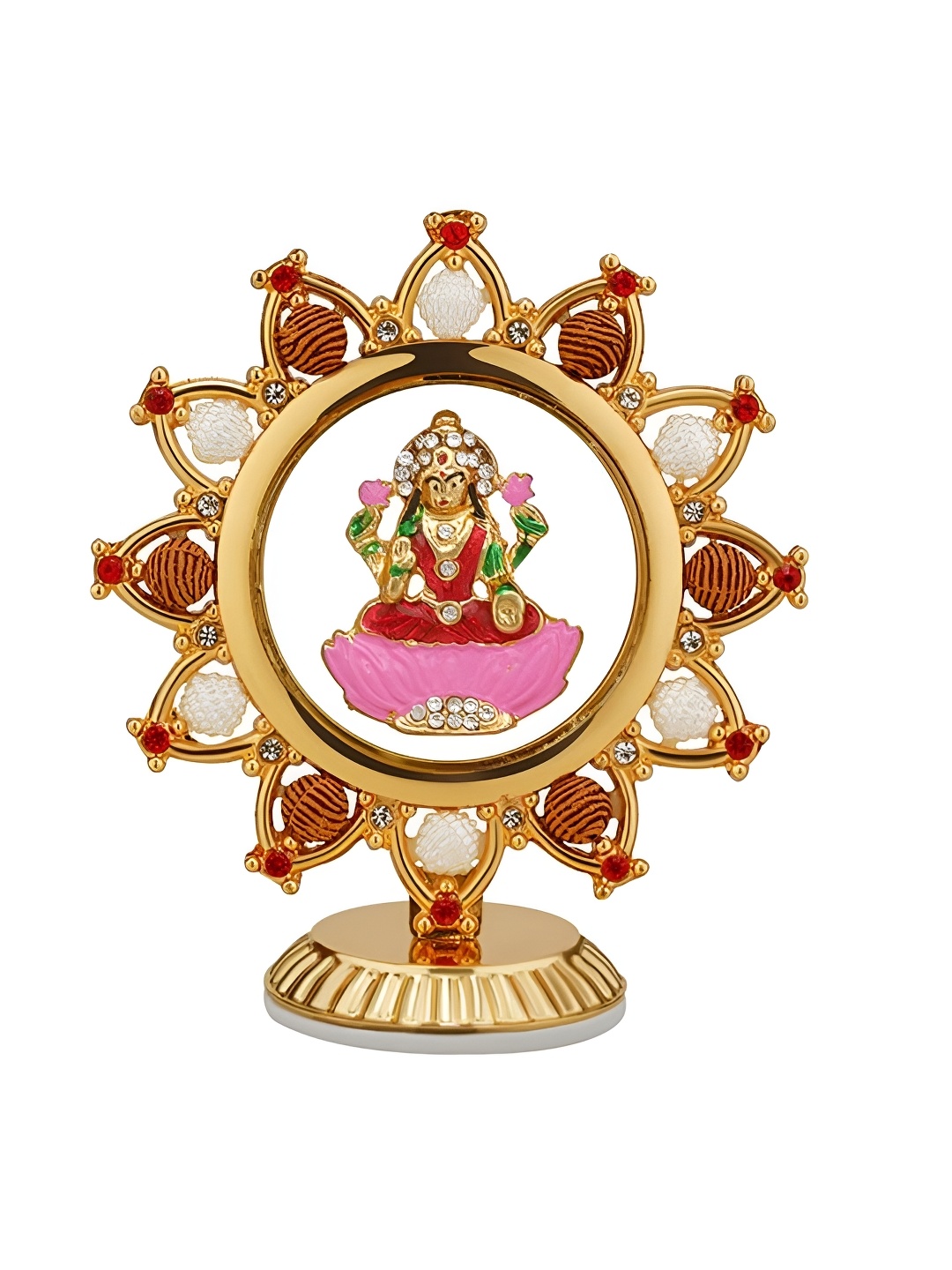 

INTERNATIONAL GIFT Gold-Toned & Red Religious Idol Showpiece