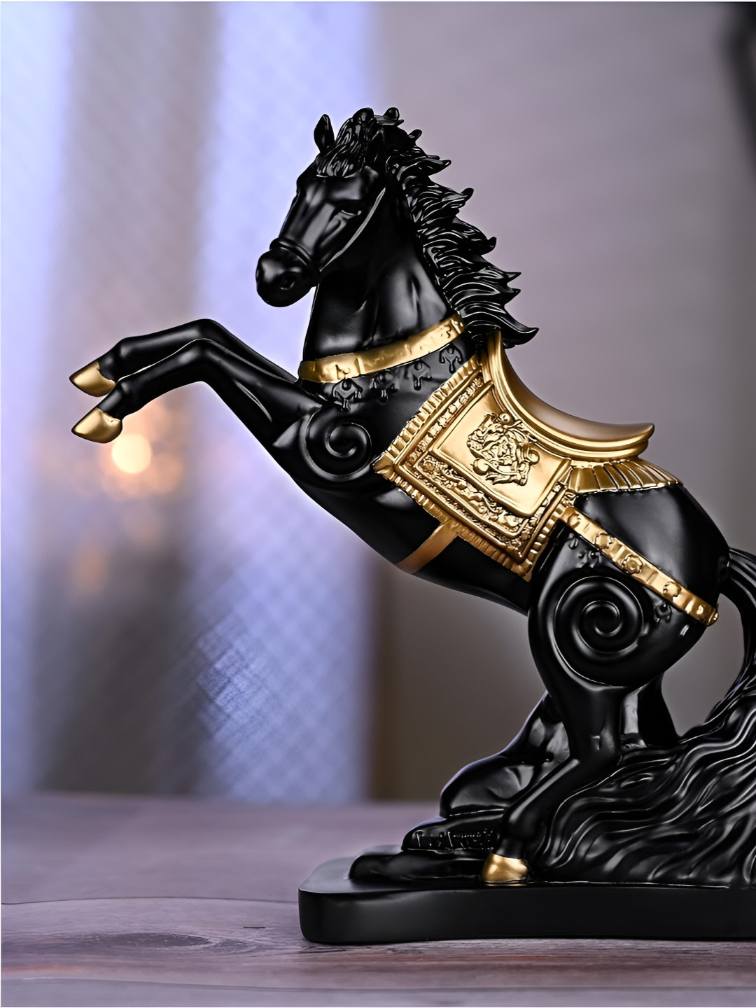 

Artarium LLP Black & Gold -Toned Animal Figurine Showpiece